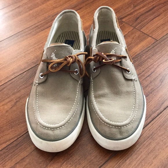 polo canvas deck shoes